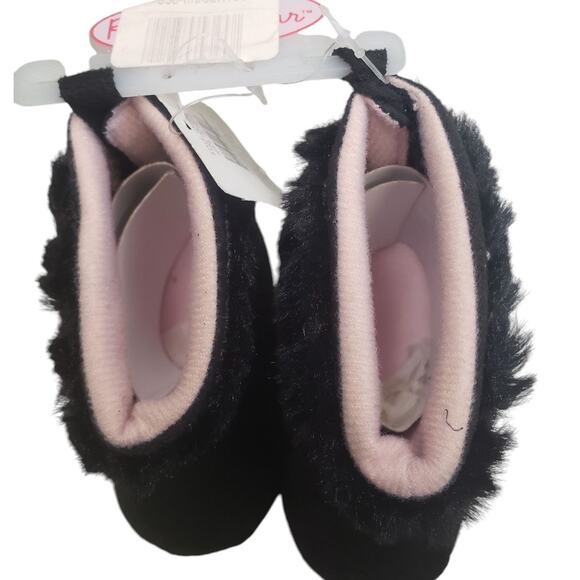 Rising Star Baby Size 2 (6-9 Months) Black Sequin Pre-Walking Shoes Booties, NWT - Picture 3 of 6